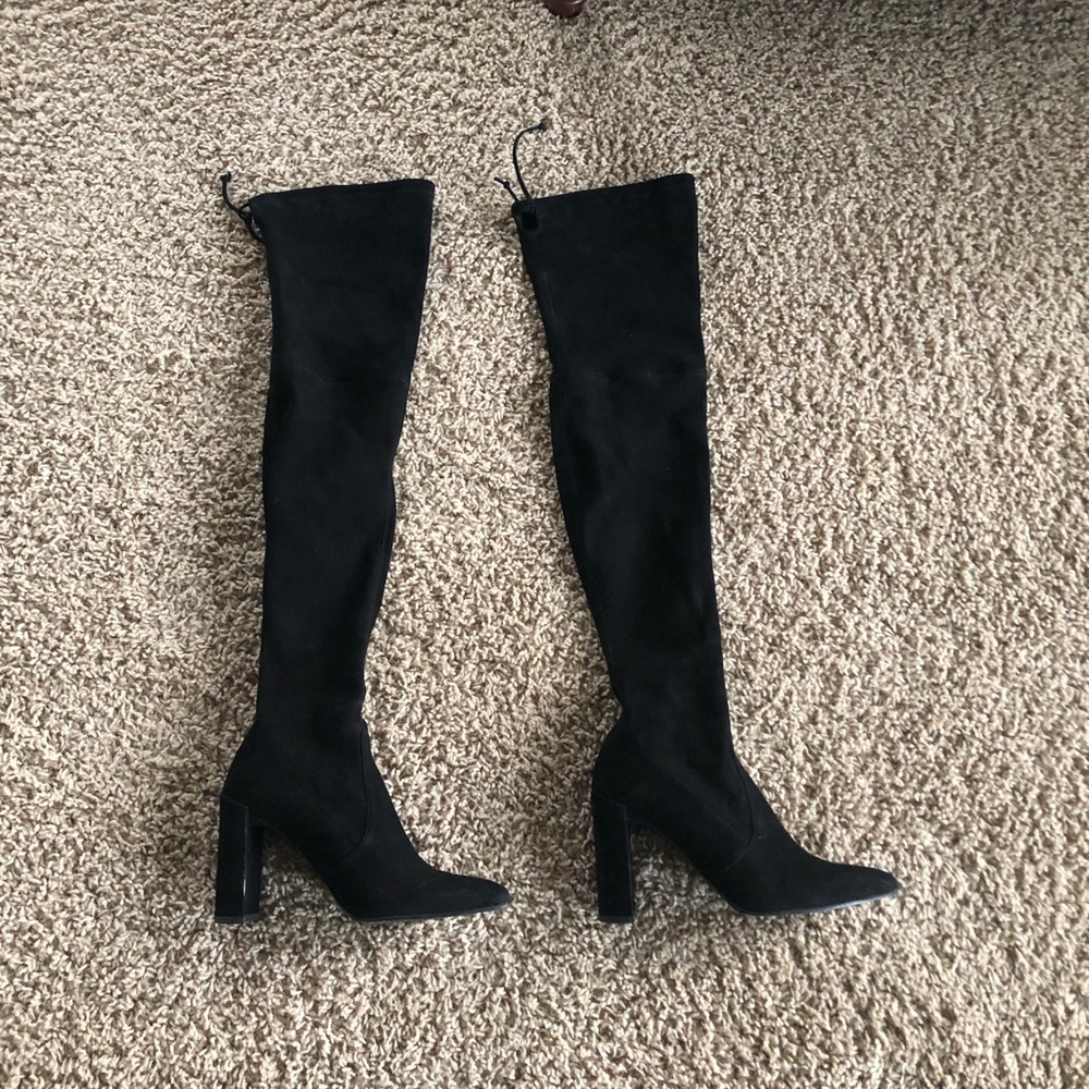 Black Stuart Weitzman Highstreet OTK Boots